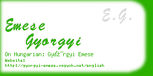 emese gyorgyi business card